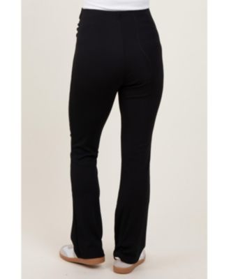 Maternity Black High Waist Kick Flare Pants