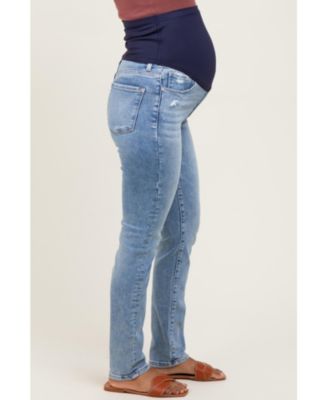 Maternity Light Blue Vintage Wash Skinny Jeans