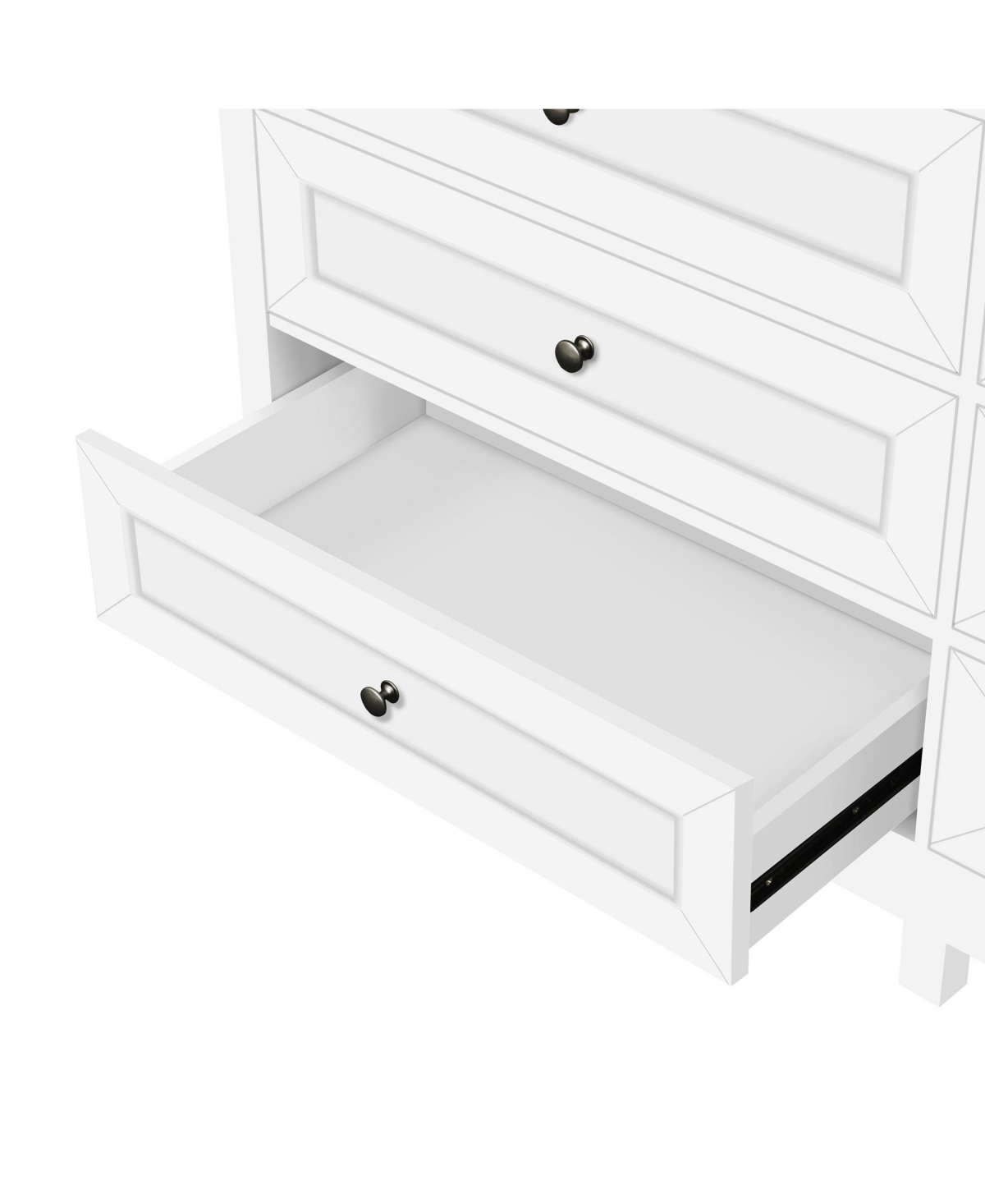 Casainc Wood Storage Cabinet with 9 Drawers and Silver Handle