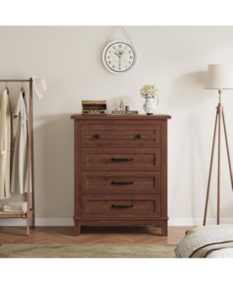 34.8" Tall Vertical Drawer Dresser with Large Storage