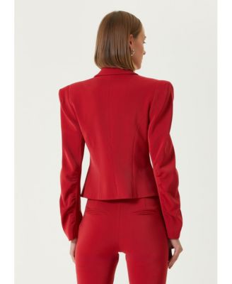 Women's Wool-Blend Fitted Blazer