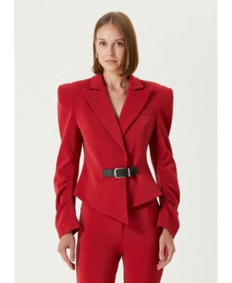 Women's Wool-Blend Fitted Blazer