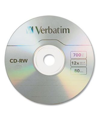 95155 700 MB/80 min 12x CD-RW Rewritable Disc - Silver (25/Pack