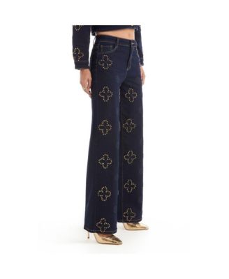 Women's Kaia Studded High Rise Jean - Indigo