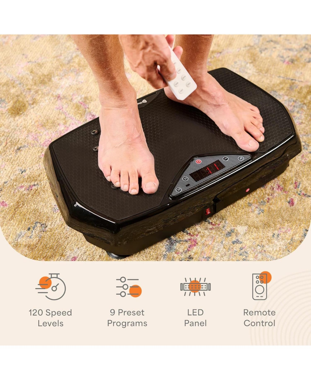 LifePro Vibration Plate with Magnetic Acupoints – Full Body Workout & Lymphatic Drainage Machine