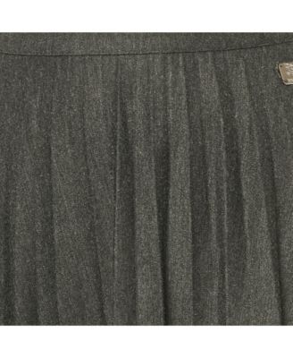 Women's Black Jersey Flared Mini Skirt