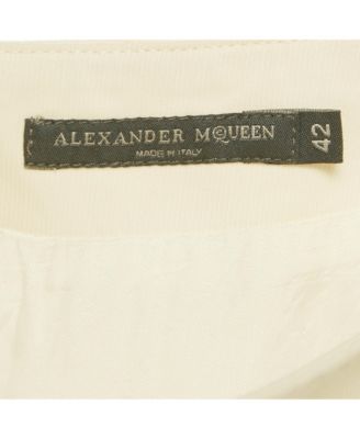 Women's White Cotton Midi Skirt