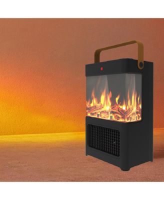 Electric Fireplace Heater for Indoor Use, 1500W Space Heater Fireplace with 3D LED Flame, Double Safety Protection