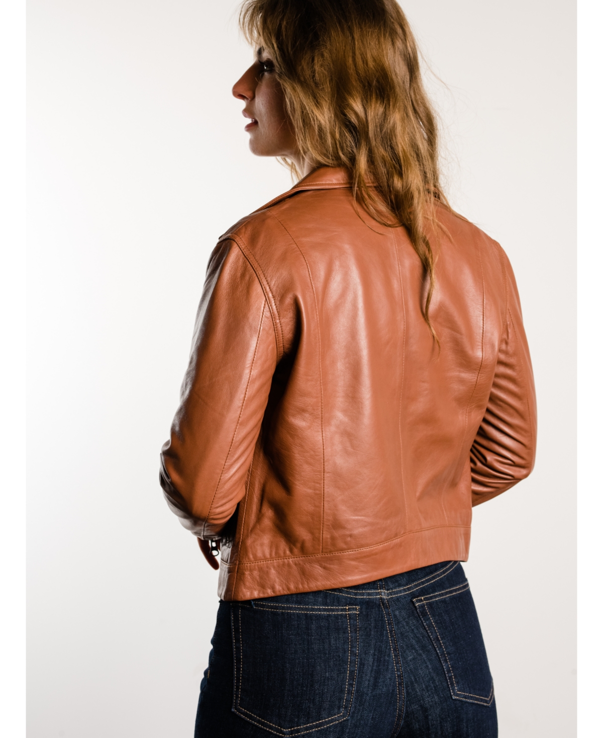 Able Plus Size Maha Leather Jacket