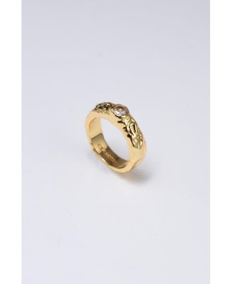 Sylvie Cubic Zirconia Molten Stackable Ring