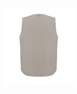 Women's Men's Cotton-Blend Woven Zip-Detail Vest