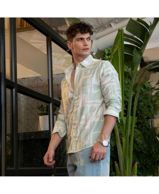 Men's Abstract-Deco Regular Shirt