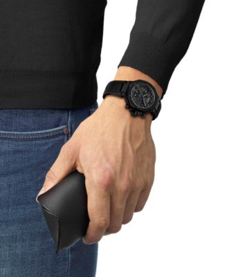 Unisex Black Silicone Bracelet Watch, 38mm