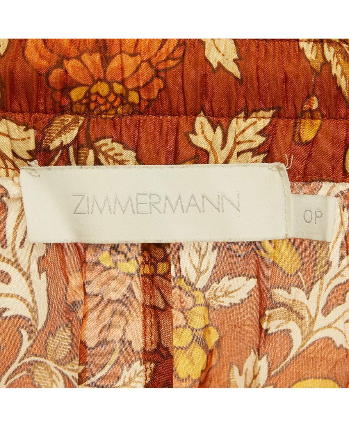 Pre-Owned Zimmermann Women's Brown Printed Silk Andie Short