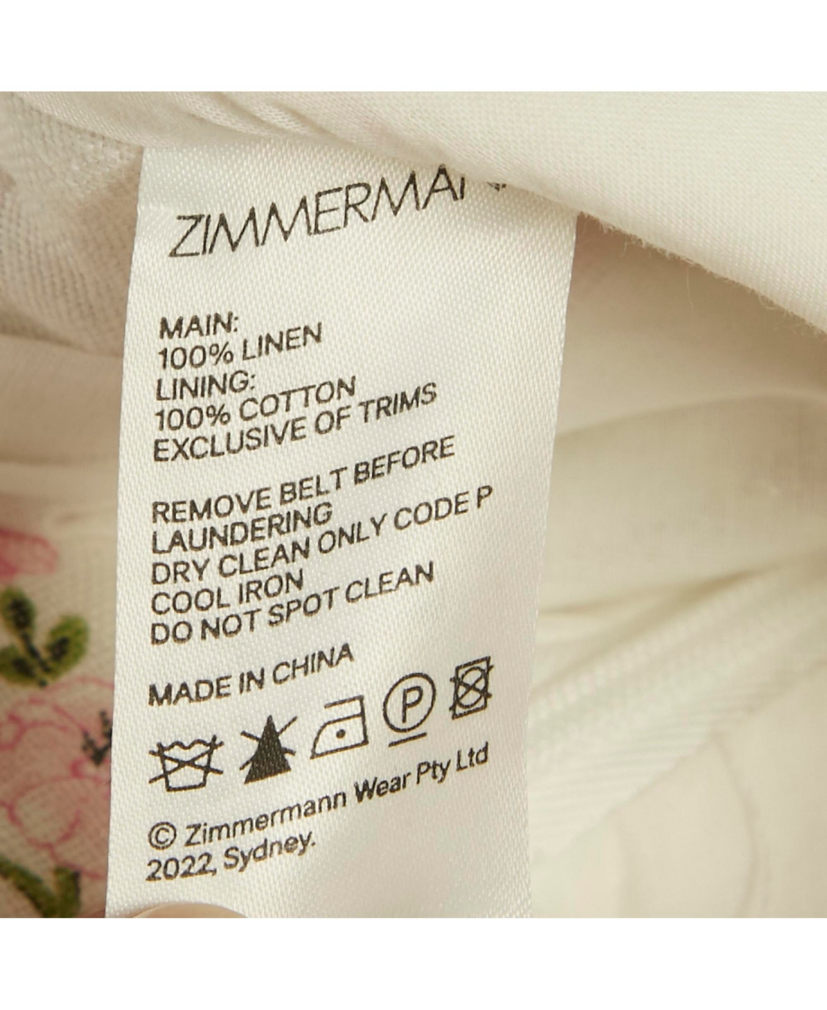 Pre-Owned Zimmermann Women's Pink/white Floral Print Linen Scallop Shorts