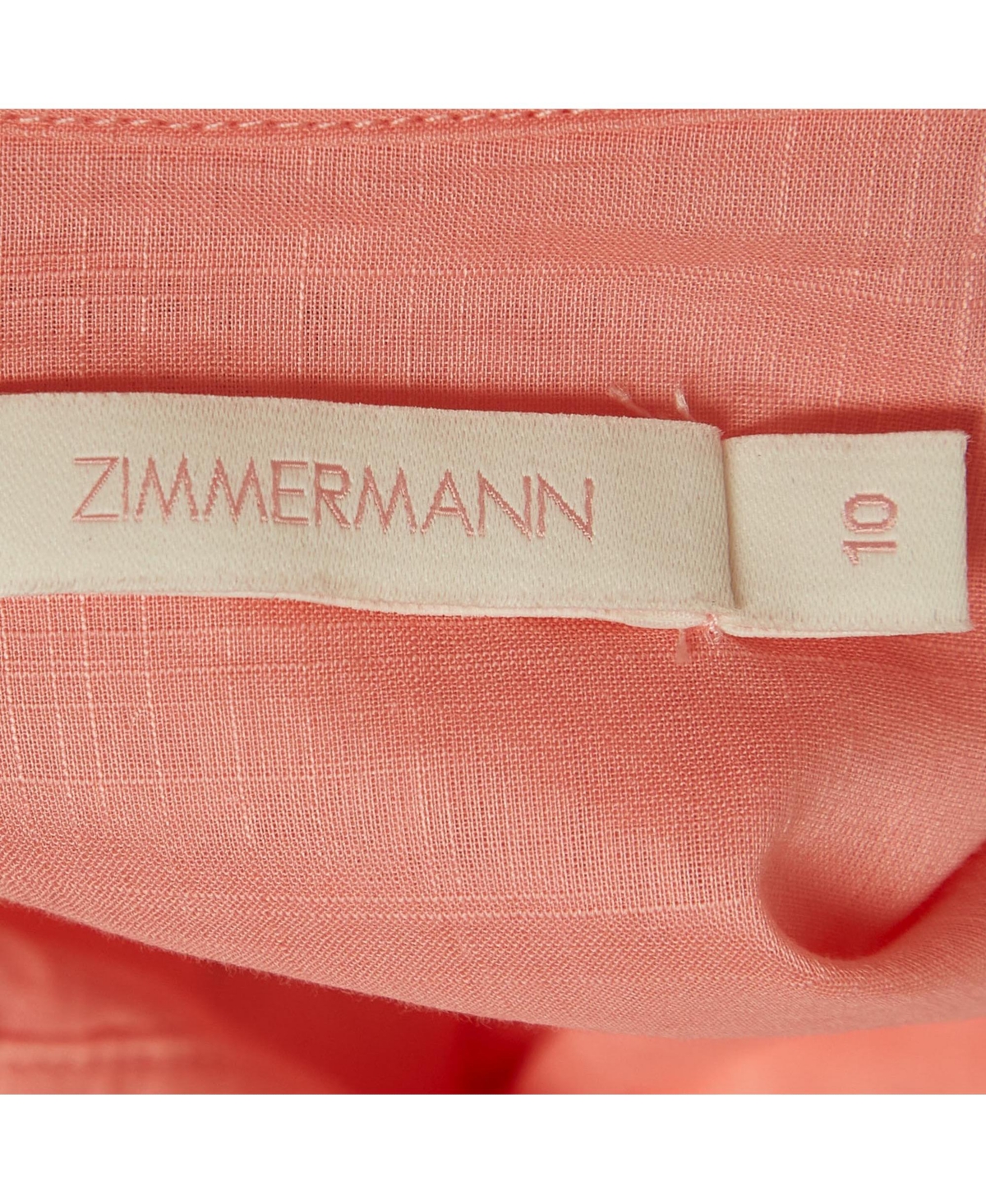 Pre-Owned Zimmermann Women's Pink Cotton