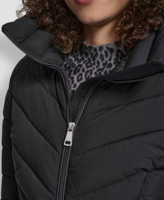 Women's Chevron Stand Collar Coat