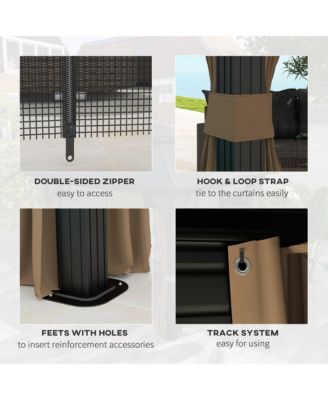 10' x 10' Hardtop Gazebo with Netting & Sidewalls