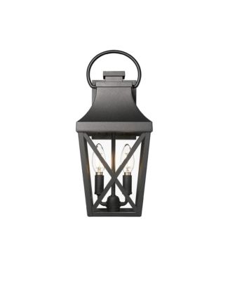 Outdoor Wall Sconce 2-Pack in Matte Black with Clear Glass