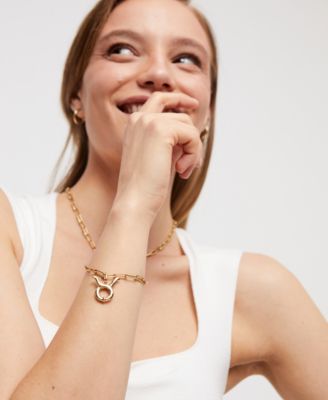 18K Gold Plated Big Links Bracelet