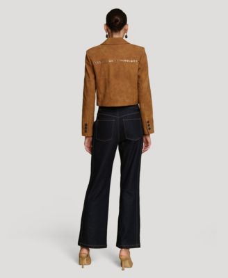 Women's Cropped Spread Collar Blazer