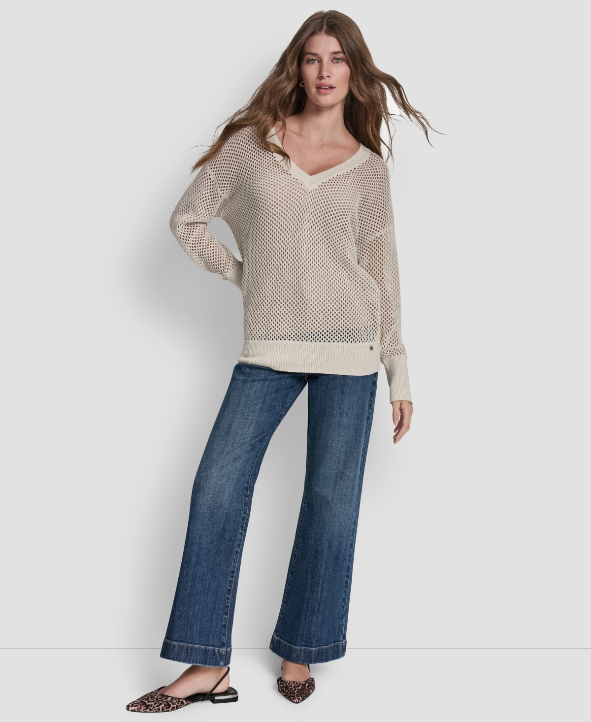 Dkny Jeans Women's V-Neck Sweater