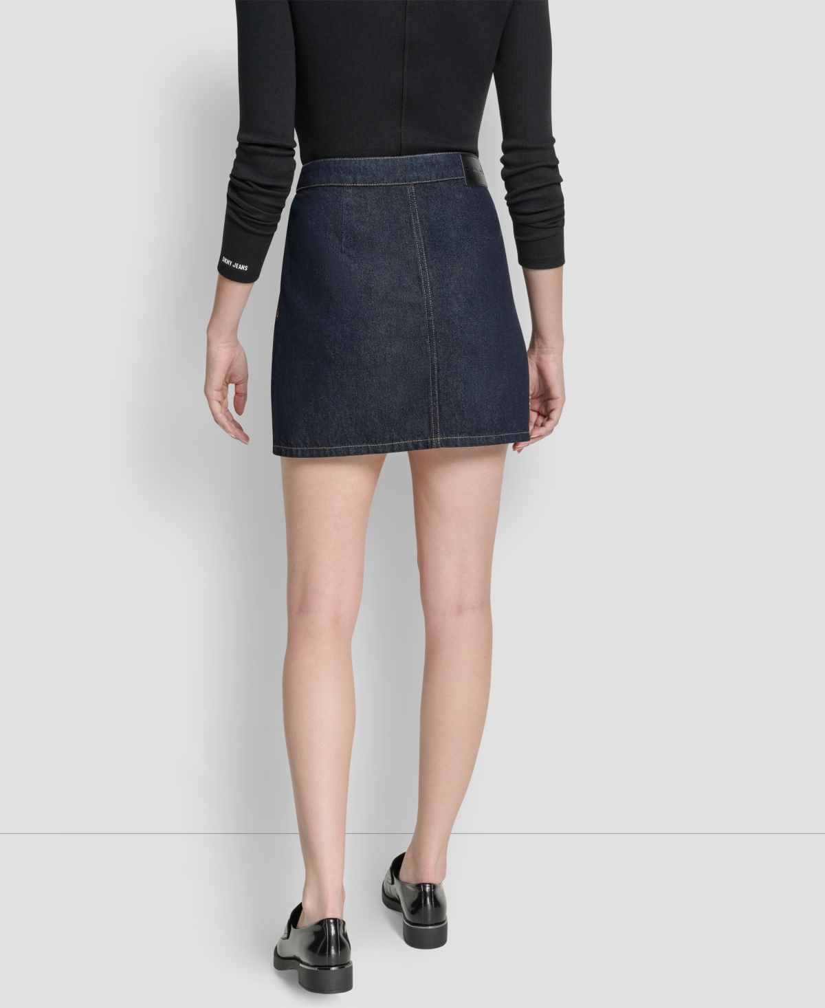 Dkny Jeans Women's High-Rise Button-Front Mini Skirt