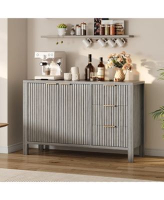 47" Buffet Sideboard Cabinet with 2 Doors & 3 Drawers, Wood Console Table