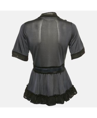 Women's Silk Jersey Ruffled Top
