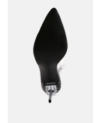 Womens Goddess Metallic Stiletto Heel Slingback Sandals