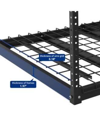 Max Series 48 in. W x 72 in. D x 22-40 in. H Black Heavy Duty Ceiling Mounted Overhead Garage Storage Rack-GR46BMAX-E