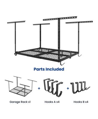 OHK Series 36 in W × 48 in D Ceiling-Mounted Overhead Garage Storage Rack – Model OHK34B-E