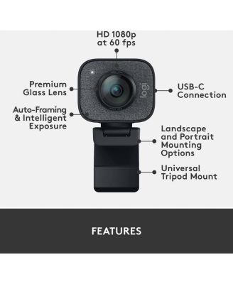 Streamcam Plus Webcam With Tripod (Graphite)