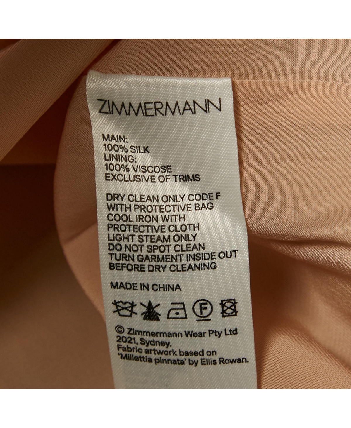 Pre-Owned Zimmermann Women's Pink Floral Print Organza Silk Midi Dress