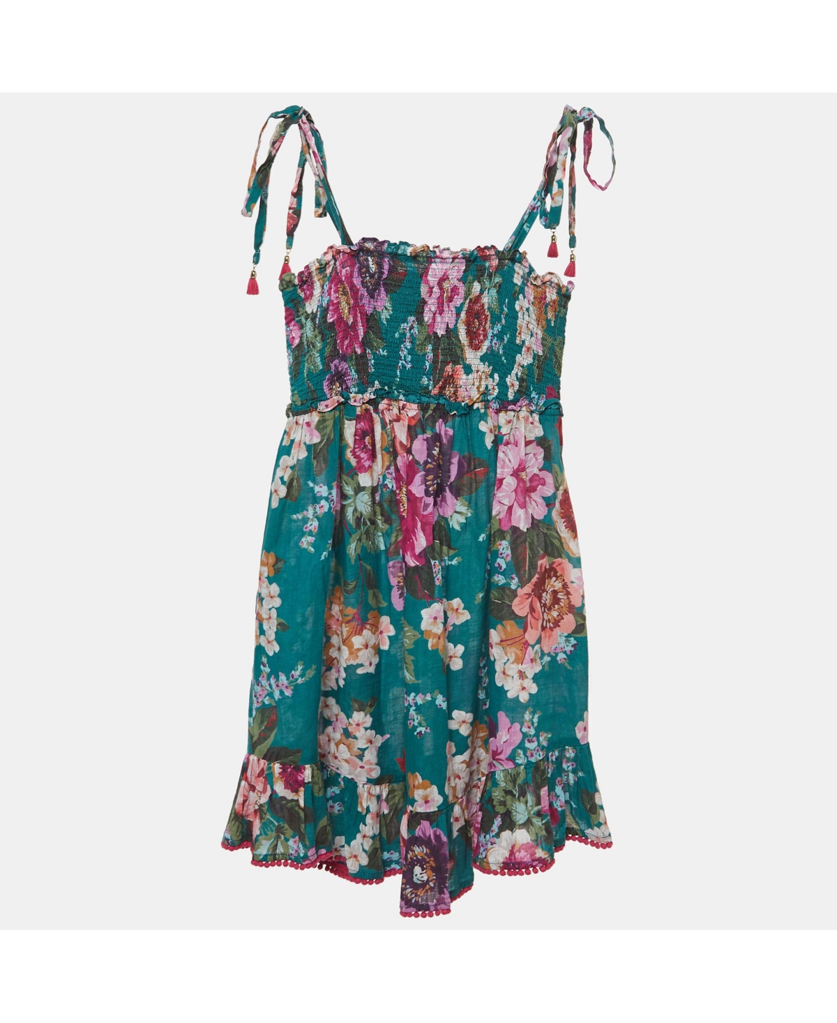 Pre-Owned Zimmermann Women's Green/multicolor Floral Printed Cotton