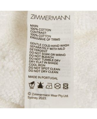 Women's Palm Tree Terry Cotton Fringed Crop Top