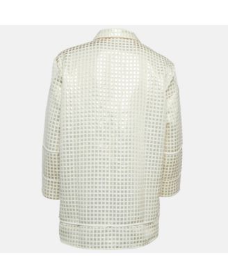 Women's Cream Lurex And Cotton Tunic