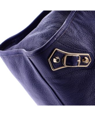 Medium City Classic Metallic Edge Bag Leather