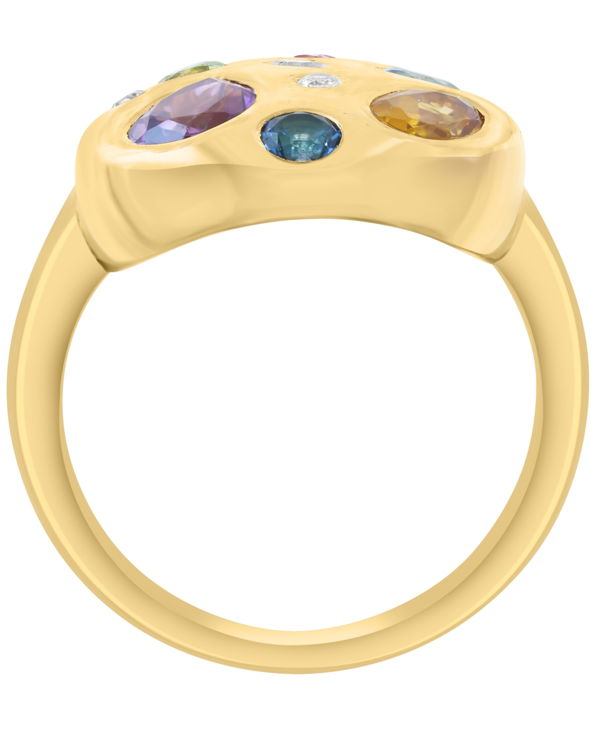 Effy Collection Multi Gemstone Ring (1-7/8 ct. t.w.) in 14k Yellow Gold Over Silver