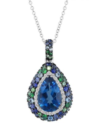 Multi Gemstone Necklace (5-3/4 ct. t.w.) in Sterling Silver