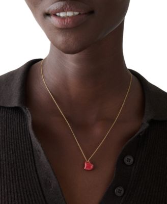 Amour Heart Enamel Pendant Necklace