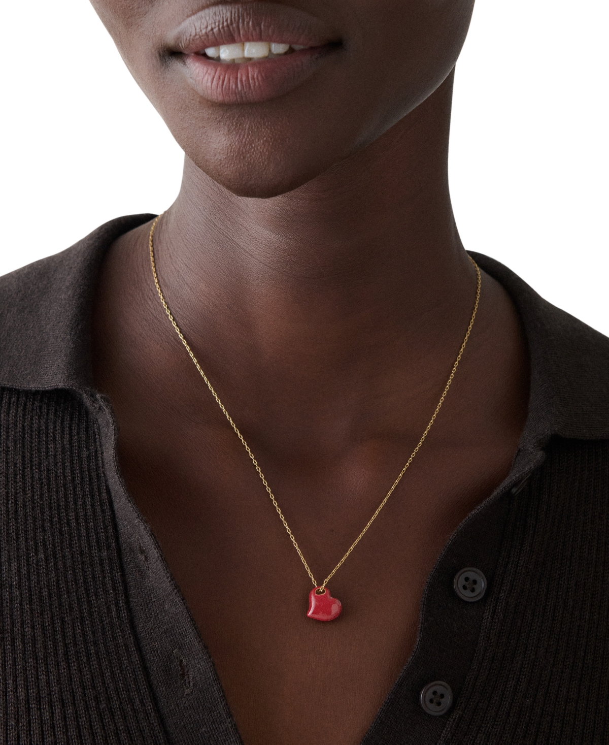 kate spade new york Amour Heart Enamel Pendant Necklace