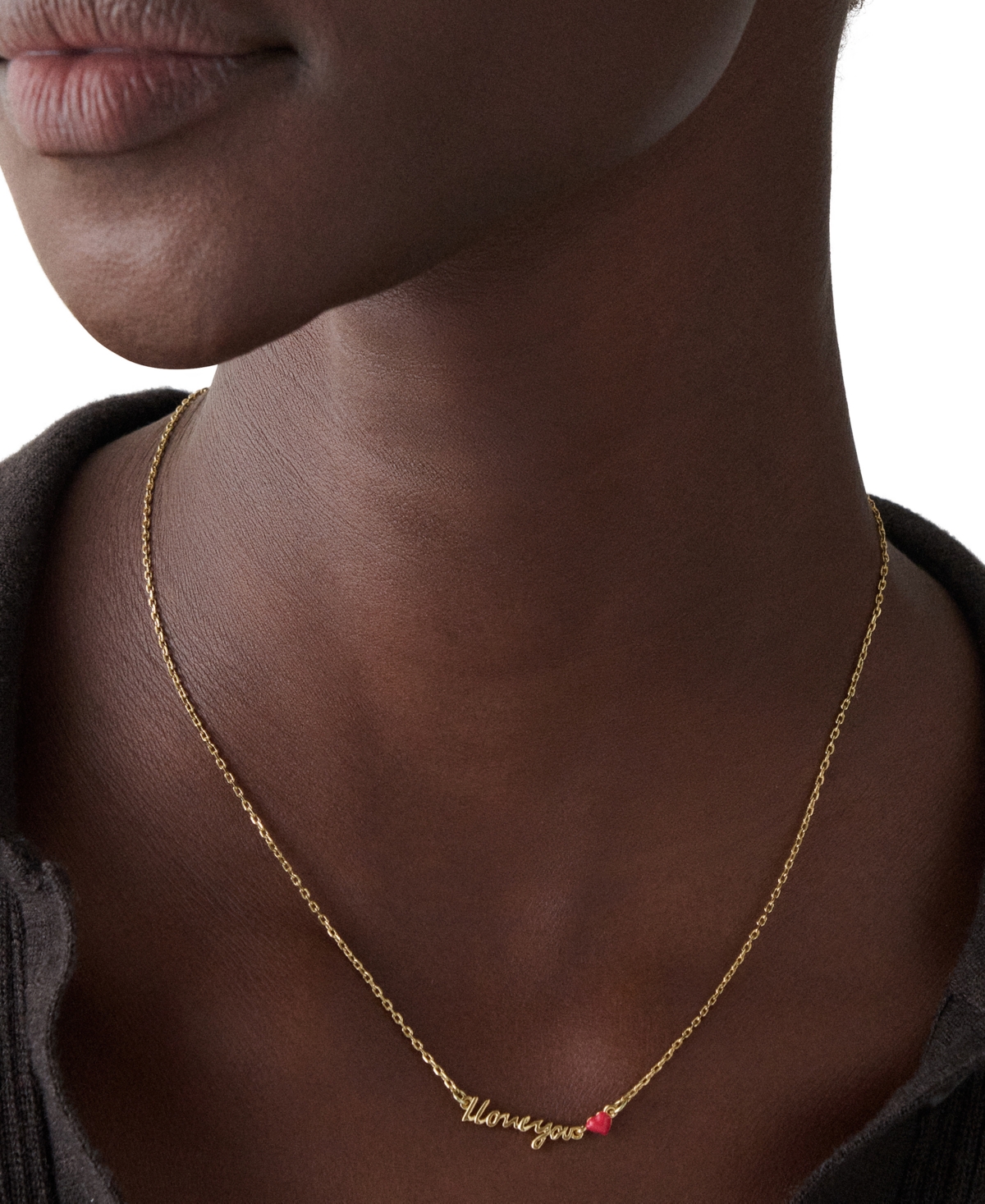 kate spade new york I Love You Gold-Tone Pendant Necklace