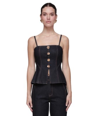 Women's Square Neck Peplum Top
