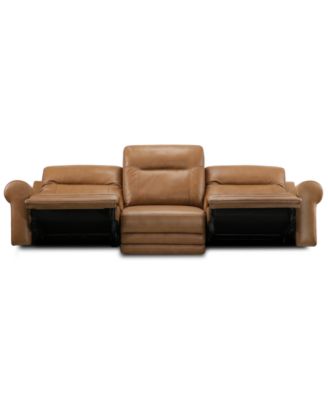 Alexandre Leather 3-Pc. Sofa with 2 Power Motion Recliners, Exclusively at Macy's