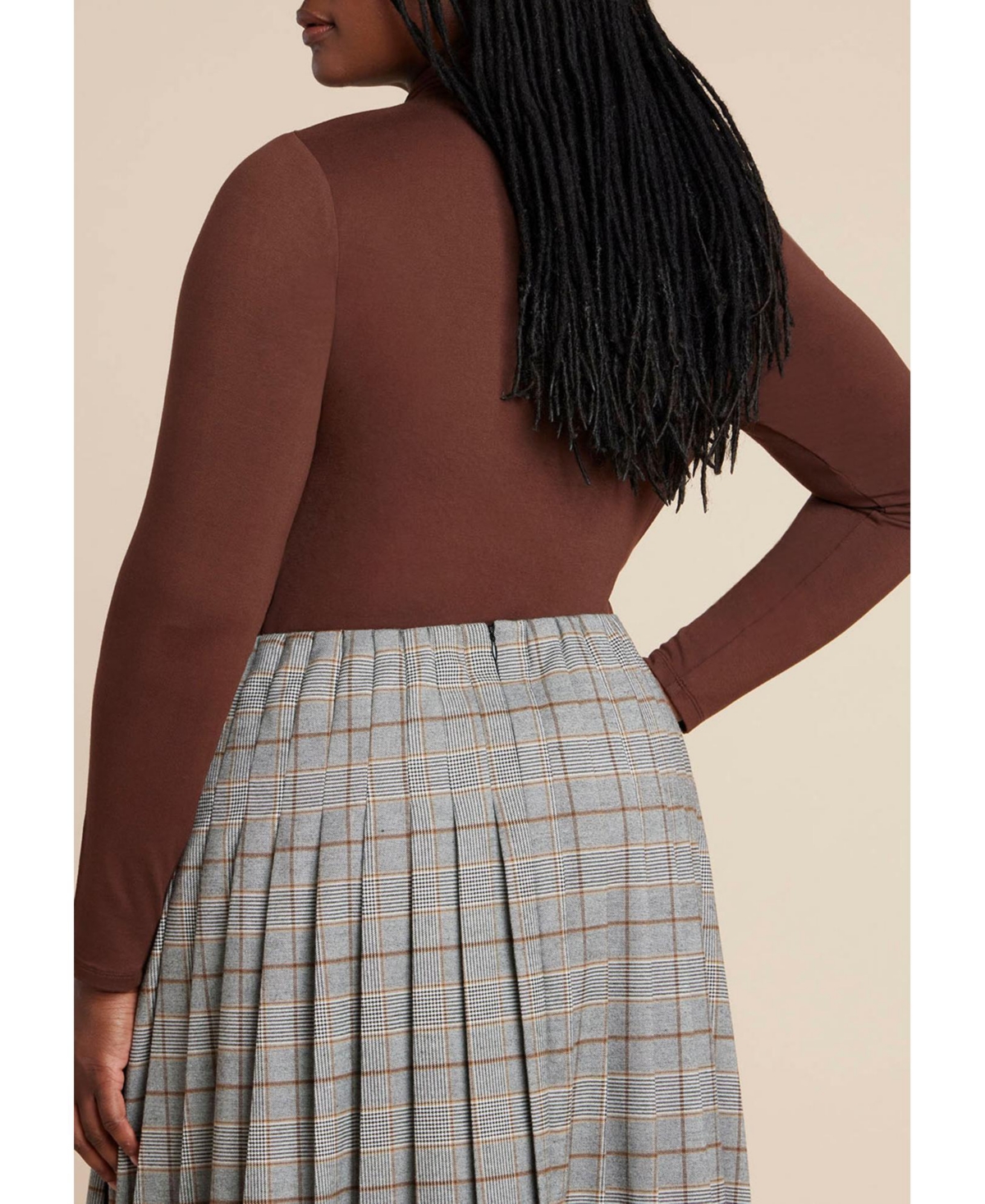 Eloquii Women's Plus Keyhole Twist Drape Top