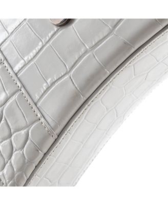 XS Hourglass Top Handle Bag Embossed Leather