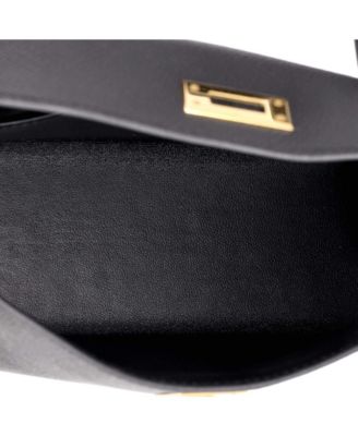 Pre-Owned HERMES Kelly 20 Handbag Black Epsom with Gold Hardware