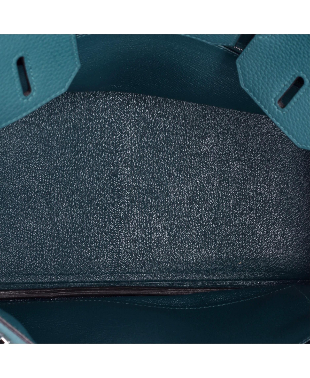 Pre-Owned Hermes Birkin 25 Handbag Green Togo with Palladium Hardware