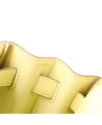 Kelly 28 Handbag Yellow Clemence with Palladium Hardware